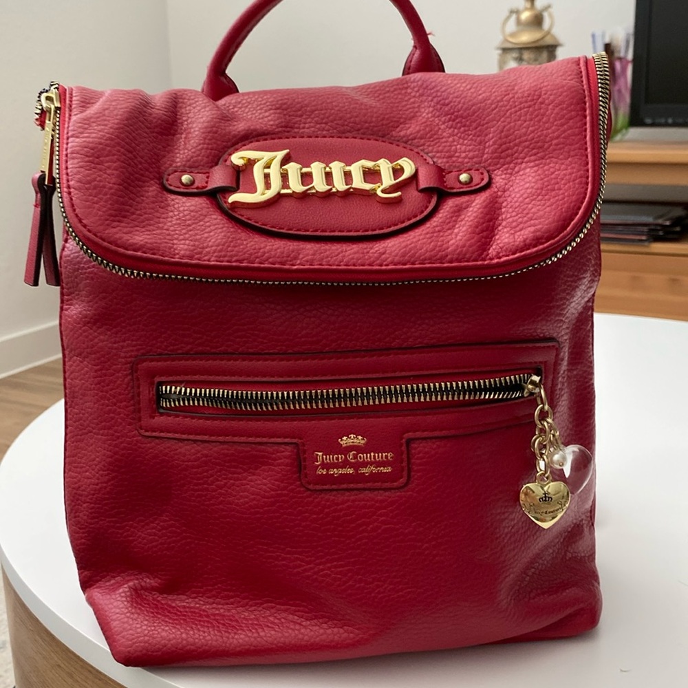 Juicy Couture Red Backpack Purse
